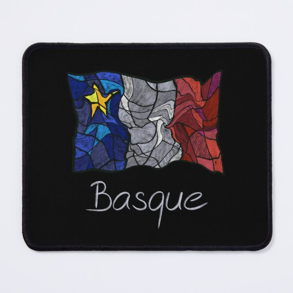 Item preview, Acadian Flag pastel liquid mosaic Basque  - Drapeau acadien mosaïque liquide pastel vitrail Basque designed and sold by ColoursOfFrance.