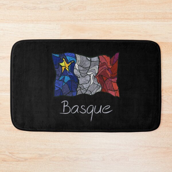 Item preview, Acadian Flag pastel liquid mosaic Basque  - Drapeau acadien mosaïque liquide pastel vitrail Basque designed and sold by ColoursOfFrance.