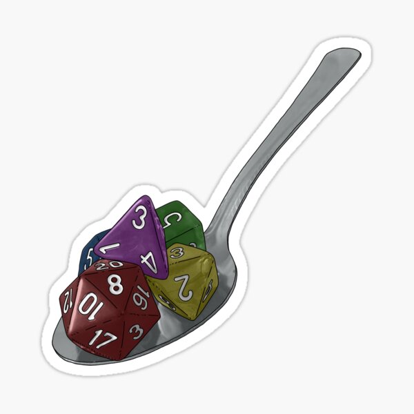 RPG Dice Spoon Sticker