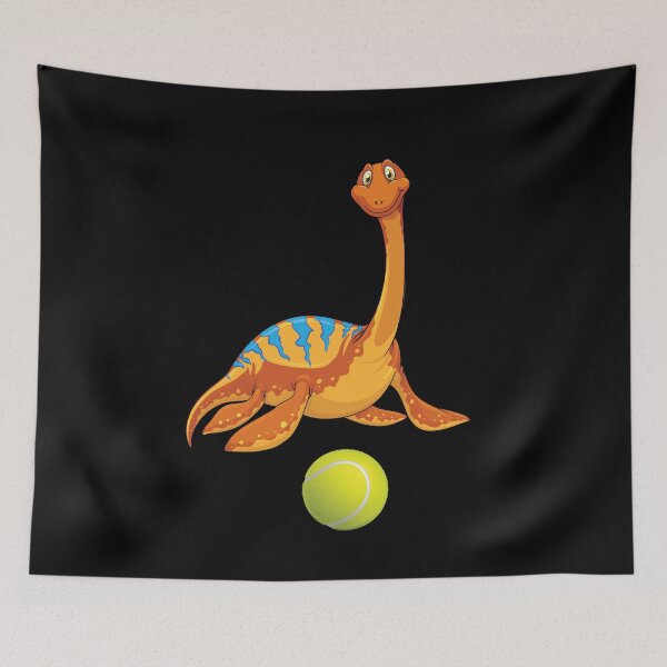 Artikelvorschau, Dinosaurier, der Tennis spielt, lustiger guter Dinosaurier-Tennis-Liebhaber-nettes orange Design entworfen und verkauft von pedrored369.
