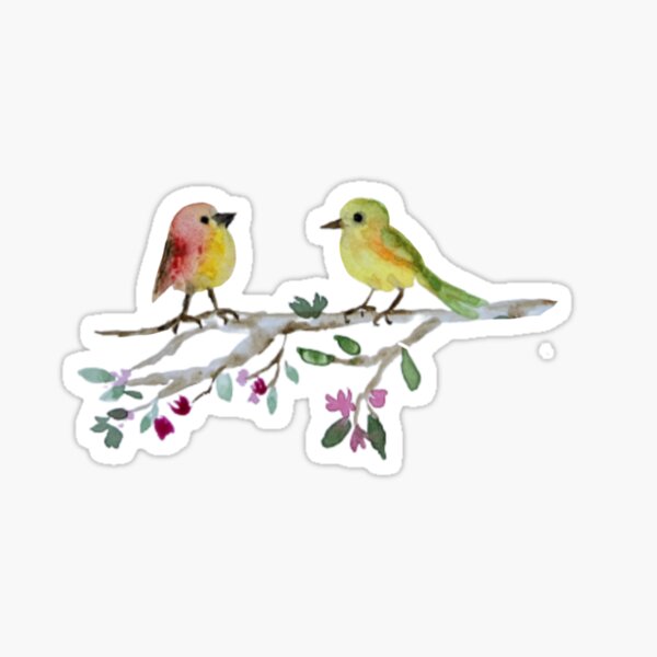 Birds on a branch Sticker