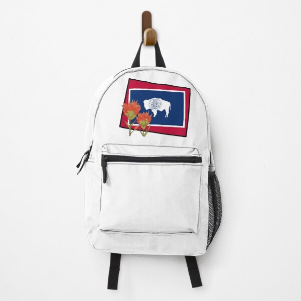 Item preview, State of Wyoming Flag with State Flower Indian Paintbrush designed and sold by Gsallicat.