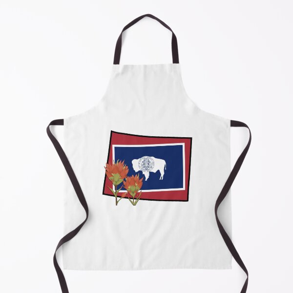 Item preview, State of Wyoming Flag with State Flower Indian Paintbrush designed and sold by Gsallicat.