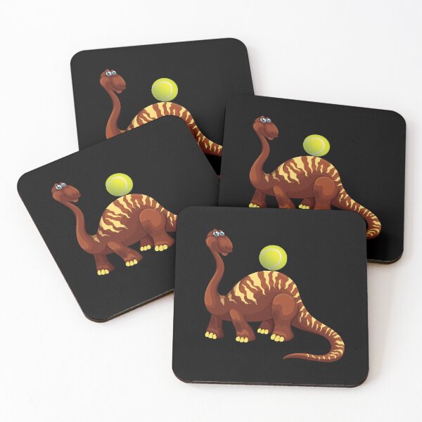Item preview, Dinosaur Playing Tennis ,Funny Good Dinosaur Tennis Lovers Chestnut Design designed and sold by pedrored369.
