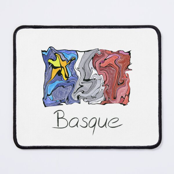 Item preview, Acadian Flag pastel liquid mosaic Basque - Drapeau acadien mosaïque liquide pastel vitrail Basque designed and sold by ColoursOfFrance.