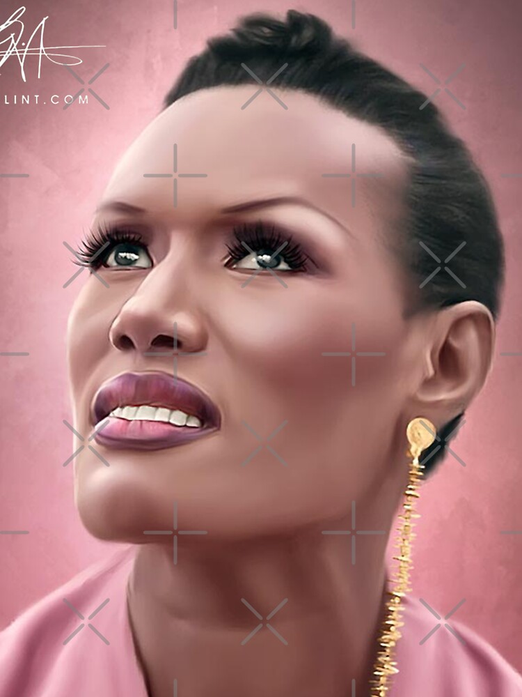 Thumbnail 7 of 7, Classic T-Shirt, Grace Jones Digital Painting designed and sold by wayneflint.