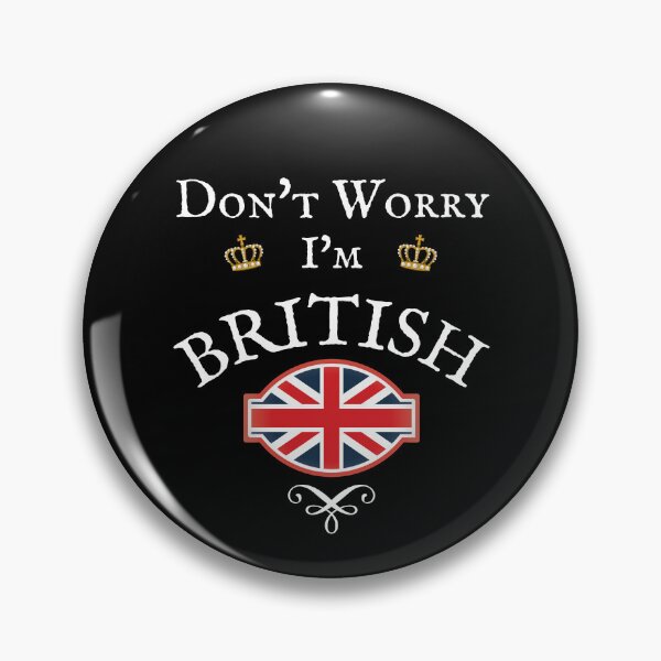 Item preview, DON'T WORRY I'M BRITISH, Union Jack Flag designed and sold by Krafty  Arts Studio.