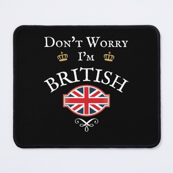 Item preview, DON'T WORRY I'M BRITISH, Union Jack Flag designed and sold by Krafty Arts Studio.