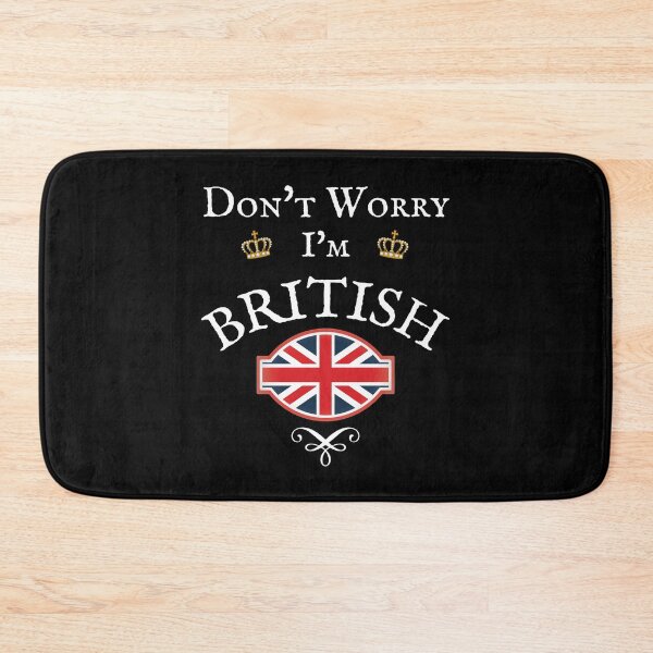 Item preview, DON'T WORRY I'M BRITISH, Union Jack Flag designed and sold by Krafty  Arts Studio.
