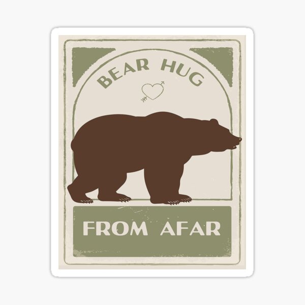Bear Hug From Afar Sticker