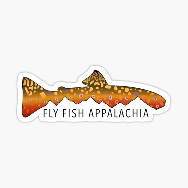Vista previa del artículo con la obra «Pesca con mosca Appalachia», diseñado y vendido por Coffeehouse Doodles.