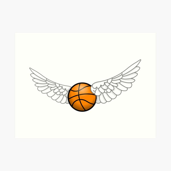 “Basketball with Wings” Art Print by thecosmicartist | Redbubble