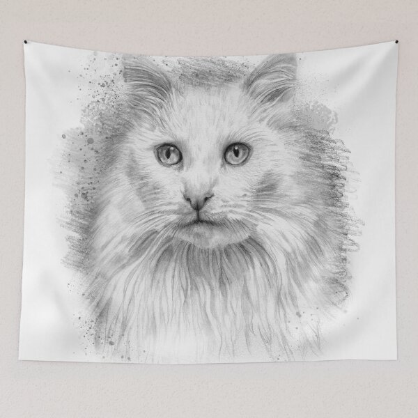 Item preview, Dexter the White Cat designed and sold by Ro Windust.