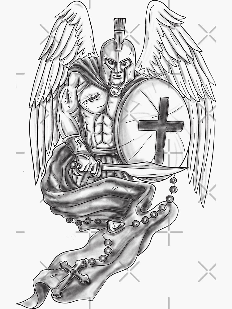 Spartan Warrior Tattoo Design White Background Download 