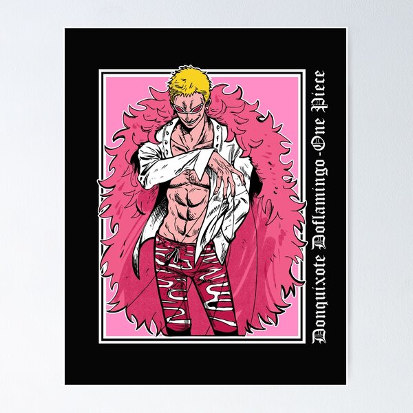 Anime character Donquixote Doflamingo with glasses accessories One