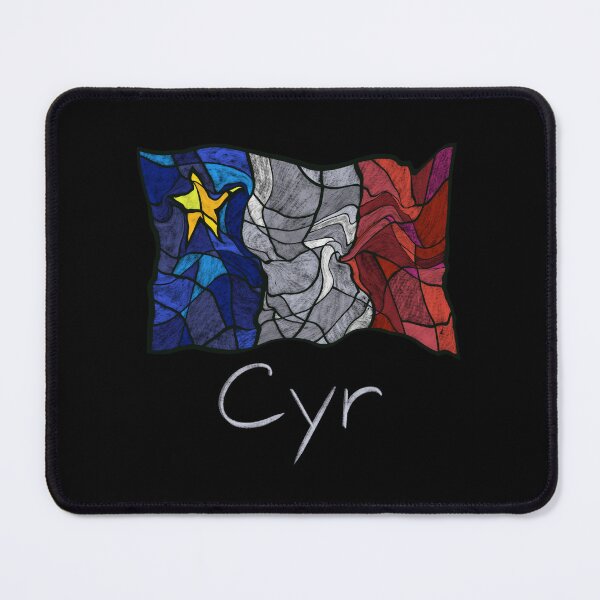 Item preview, Acadian Flag pastel liquid mosaic Cyr  - Drapeau acadien mosaïque liquide pastel vitrail Cyr designed and sold by ColoursOfFrance.