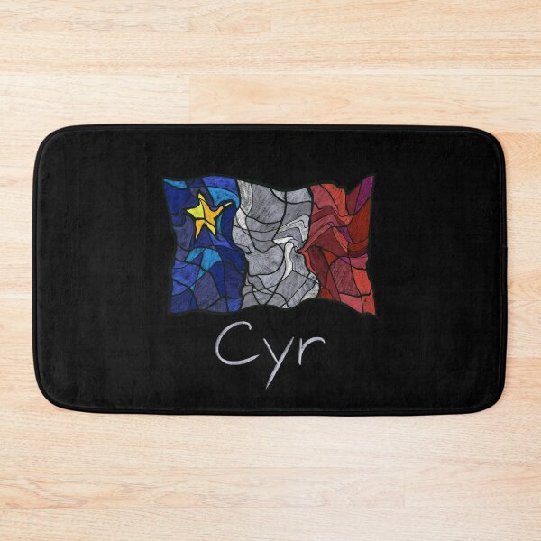 Item preview, Acadian Flag pastel liquid mosaic Cyr  - Drapeau acadien mosaïque liquide pastel vitrail Cyr designed and sold by ColoursOfFrance.