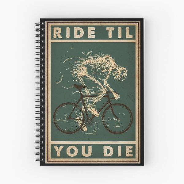 Item preview, retro green ride til you die cycling skeleton designed and sold by rakiseleva88.