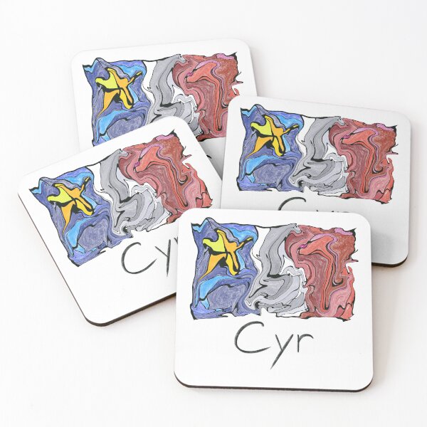 Item preview, Acadian Flag pastel liquid mosaic Cyr - Drapeau acadien mosaïque liquide pastel vitrail Cyr designed and sold by ColoursOfFrance.