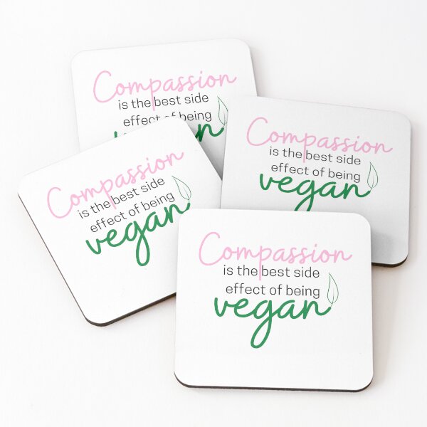 Item preview, Compassion is the Best Side Effect of Being Vegan Print designed and sold by BeebsAndNugget.