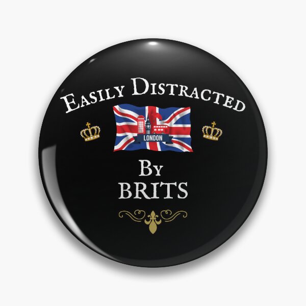 Item preview, EASILY DISTRACTED BY BRITS, Union Jack Flag designed and sold by Krafty  Arts Studio.