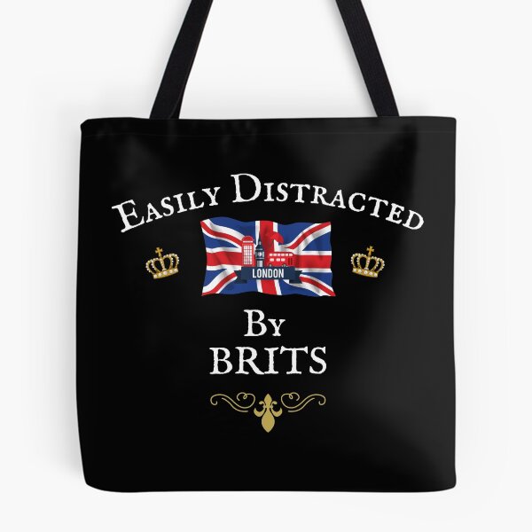 Item preview, EASILY DISTRACTED BY BRITS, Union Jack Flag designed and sold by Krafty  Arts Studio.