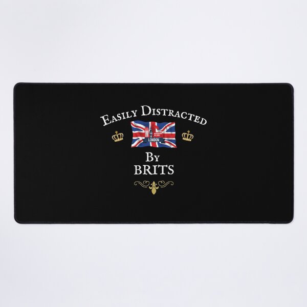 Item preview, EASILY DISTRACTED BY BRITS, Union Jack Flag designed and sold by Krafty  Arts Studio.