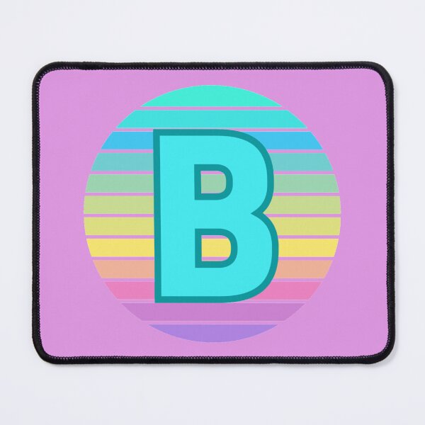Artikelvorschau, Anfangsbuchstabe B. Monogramm B. Bunter Streifen. B-Name. entworfen und verkauft von ABInspired.
