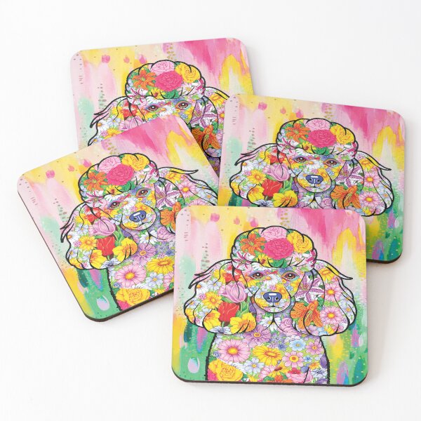 Item preview, Poodle Flower art portrait Cloth designed and sold by MatildaWatson.