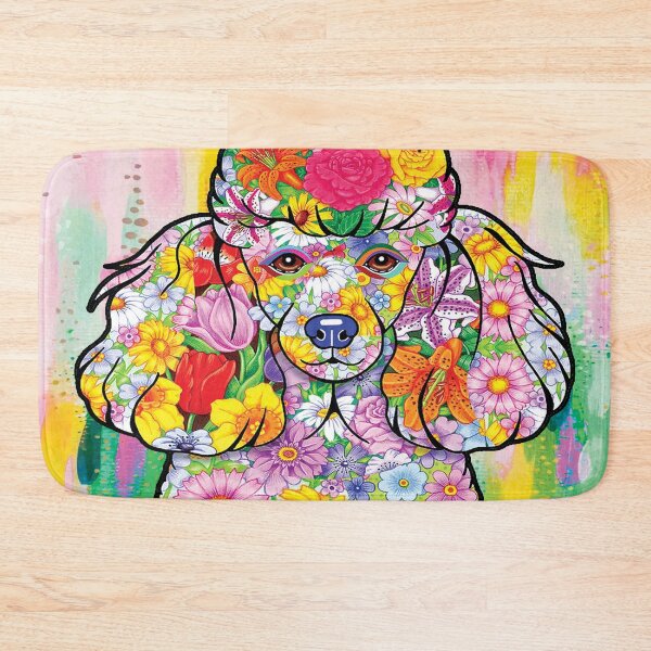 Item preview, Poodle Flower art portrait Cloth designed and sold by MatildaWatson.