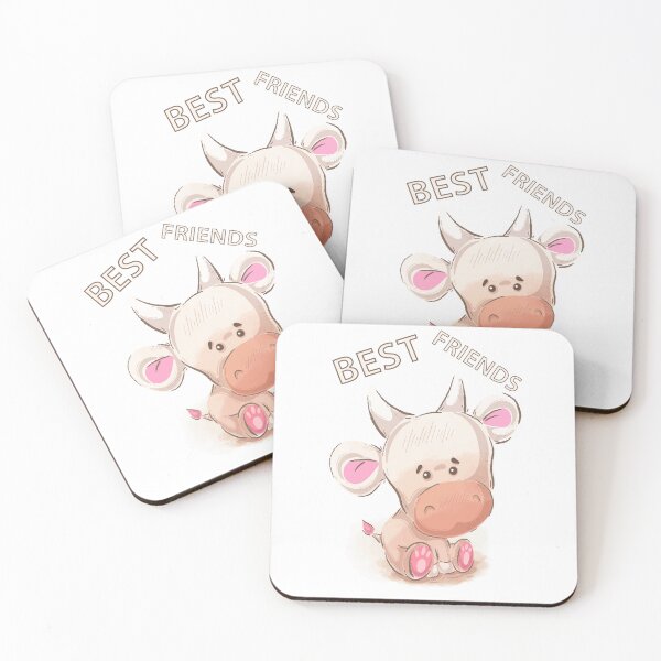 Item preview, Best Friends Cute Cow Cartoon designed and sold by aventi24.
