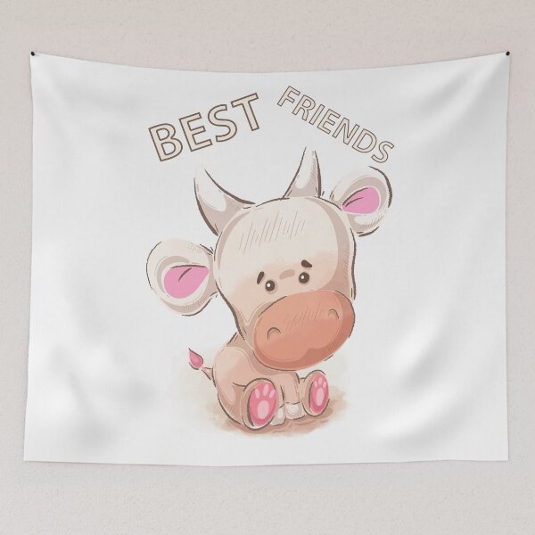 Item preview, Best Friends Cute Cow Cartoon designed and sold by aventi24.