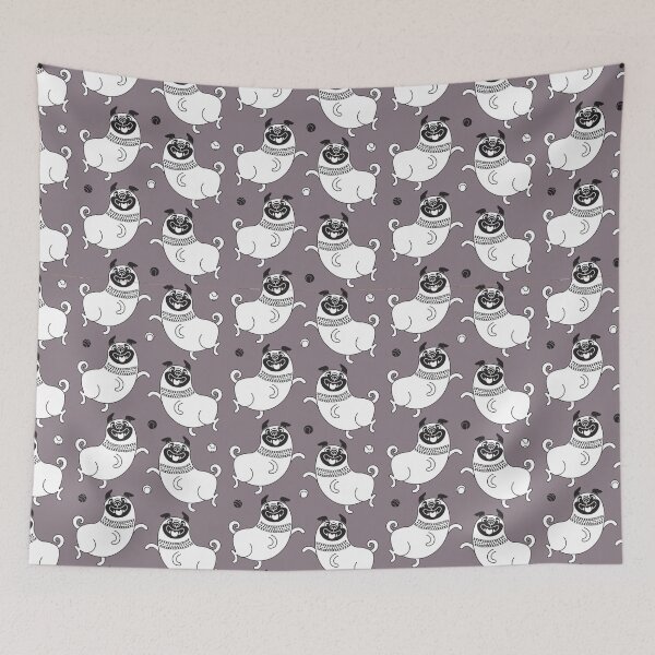 Item preview, Pug Dog funny ball Patttern designed and sold by Wilkinson39.