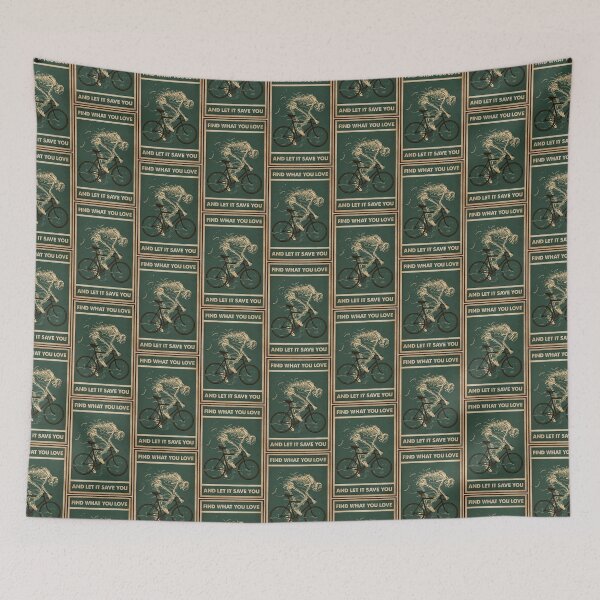 Item preview, retro green find what you love cycling skeleton designed and sold by rakiseleva88.
