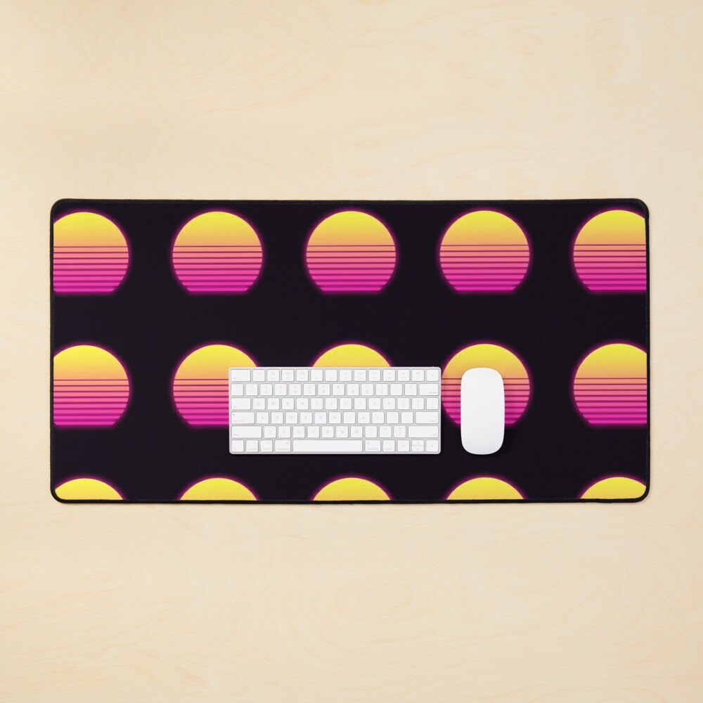 synthwave desk mat