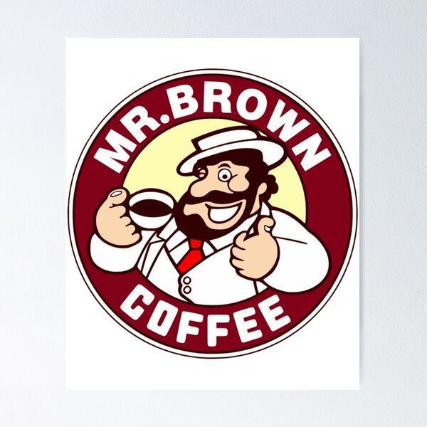 Item preview, Mr. Brown Coffee Logo designed and sold by Rosechaming.