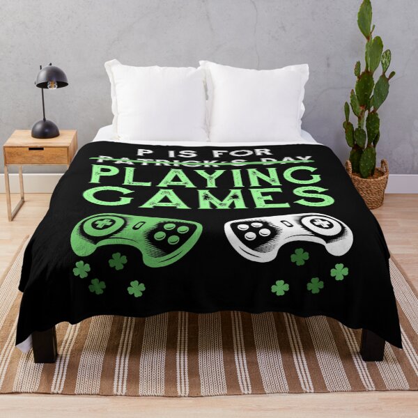 Item preview, P Is For Playing Video Games St Patricks Day for Gamers Boys design designed and sold by Merchking1.