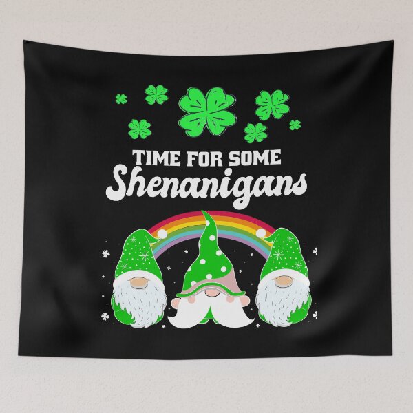 Item preview, Time For Some Shenanigans St Patrick's Day Gnome Shamrock design designed and sold by Merchking1.