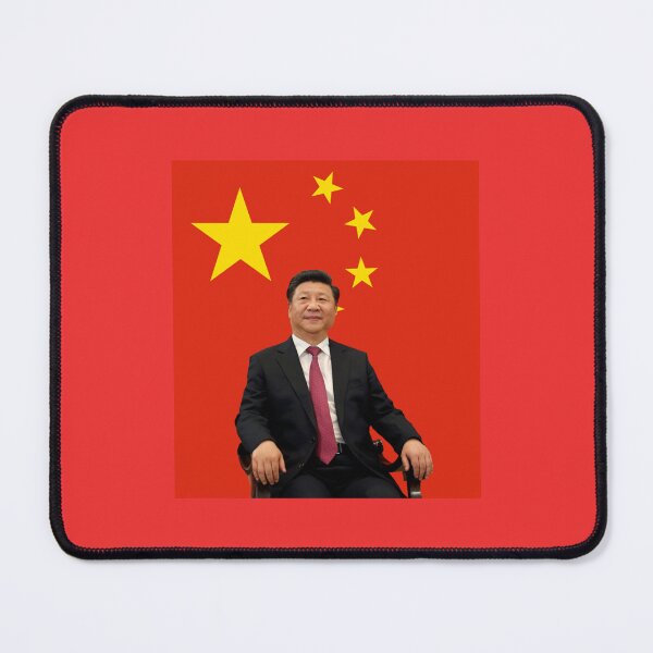 Item preview, Xi Jinping in front of Chinese Flag designed and sold by Rosechaming.