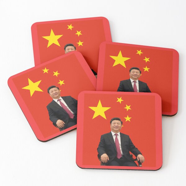 Item preview, Xi Jinping in front of Chinese Flag designed and sold by Rosechaming.
