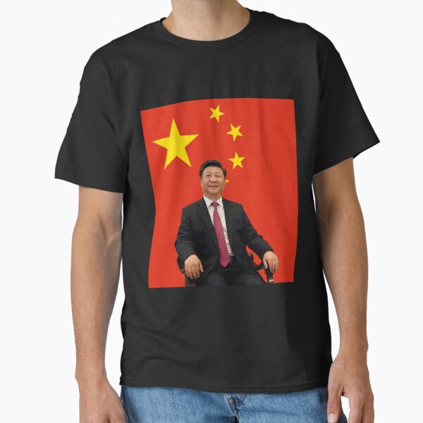 Item preview, Xi Jinping in front of Chinese Flag designed and sold by Rosechaming.
