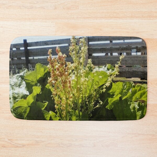 Item preview, Rhubarb Stalk in Flower, Swirled Leaves (on Black) designed and sold by GladBlackLamb.
