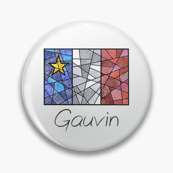 Item preview, Acadian Flag pastel mosaic Gauvin - Drapeau acadien mosaïque pastel vitrail Gauvin designed and sold by ColoursOfFrance.
