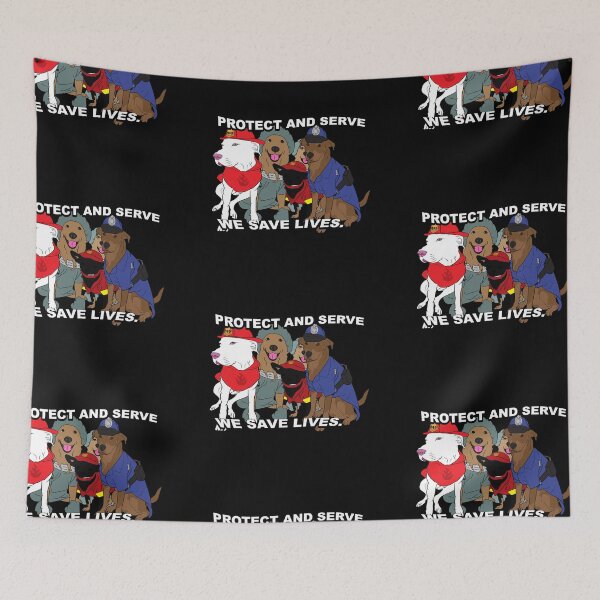 Item preview, Dog squad emergency personnel, protect and serve, we save lives pug lover artistic design designed and sold by SamRVstore.