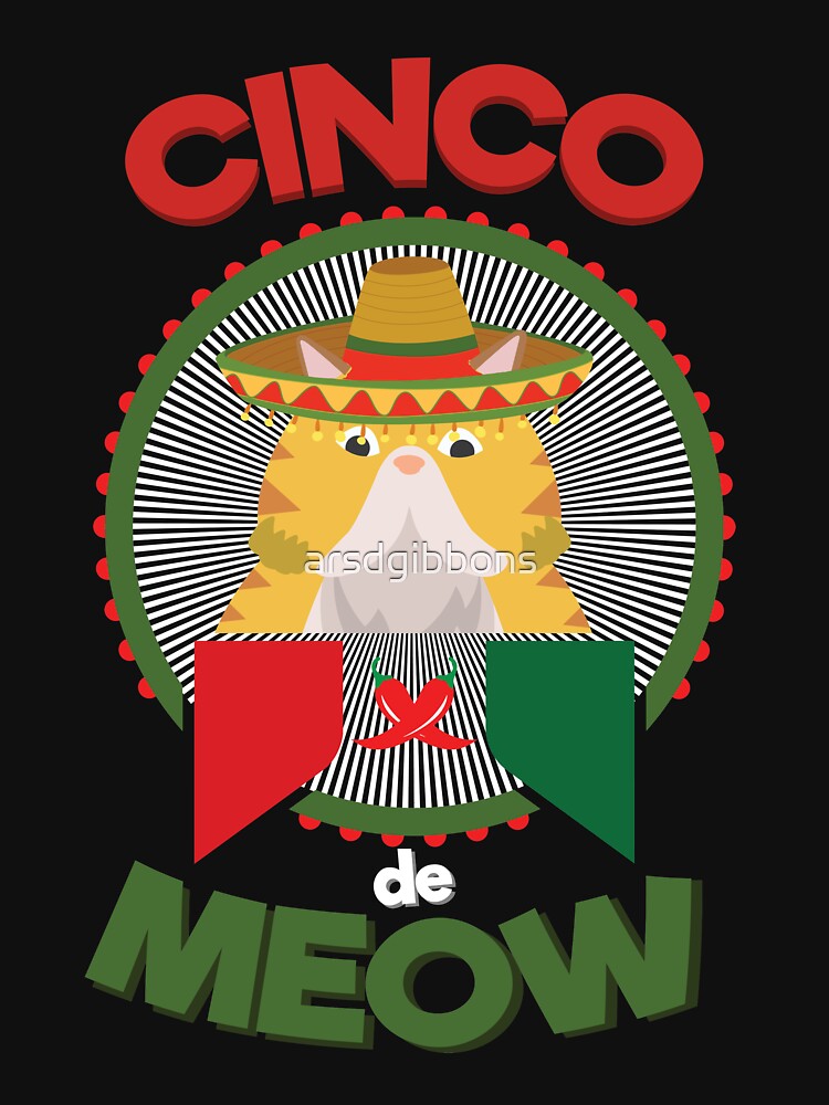 Funny Cat For Cinco De Mayo Mexican Holiday And Fiesta T Shirt For