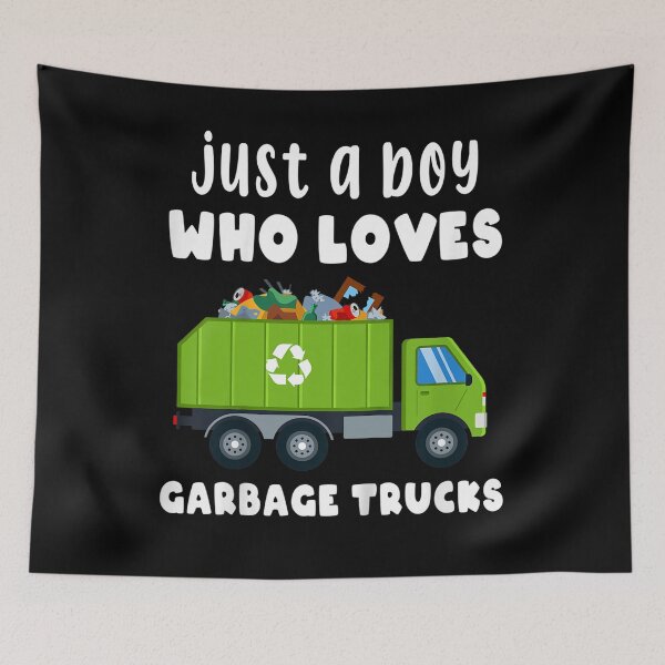 Item preview, Just A Boy Who Loves Garbage Trucks Funny Toddler Boy designed and sold by moonligh1996.