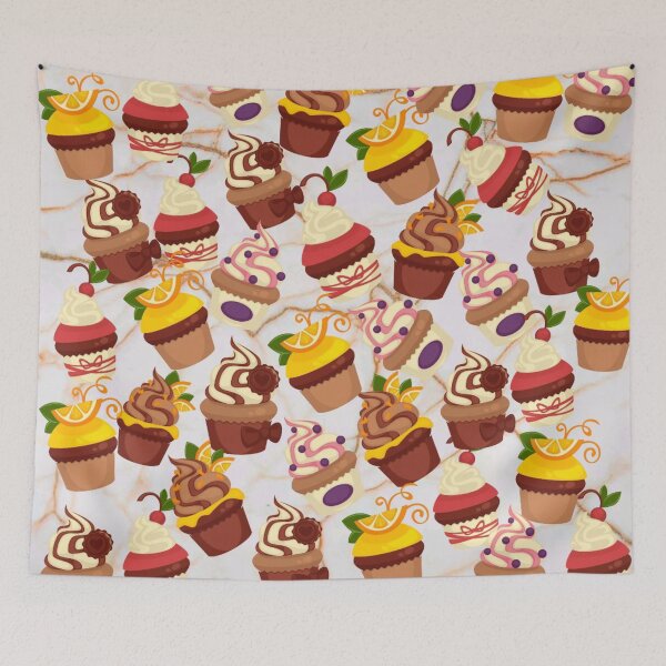 Item preview, Colorful pattern of different shades of cupcakes. designed and sold by DaliaSabryTee.