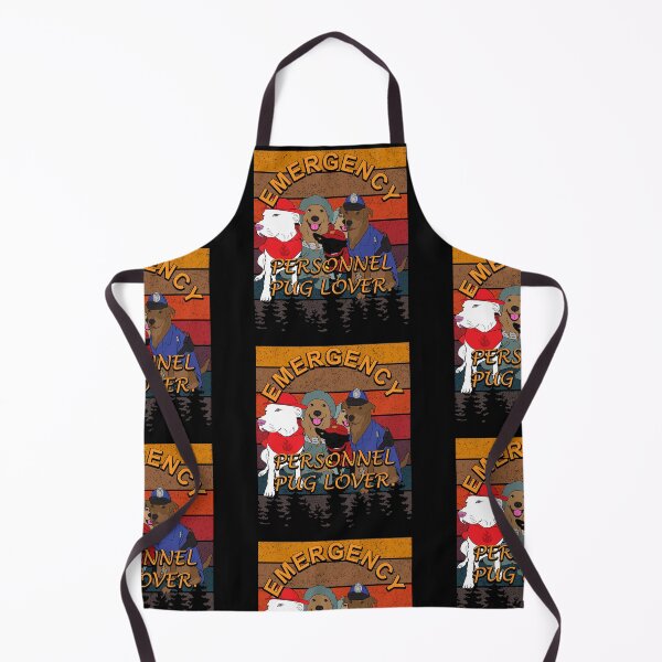 Item preview, Dog squad emergency personnel, pug lover retro sunset distressed artistic design designed and sold by SamRVstore.