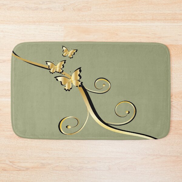 Item preview, Golden Butterfly Swirls Green Artichoke designed and sold by ChantalDesign.
