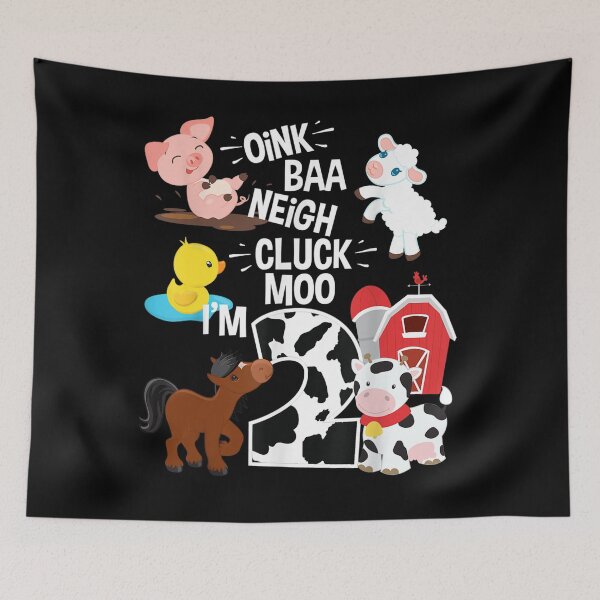 Item preview, Oink Baa Neigh Cluck Moo I'm 2 Yrs Old Farm Theme Birthday designed and sold by moonligh1996.